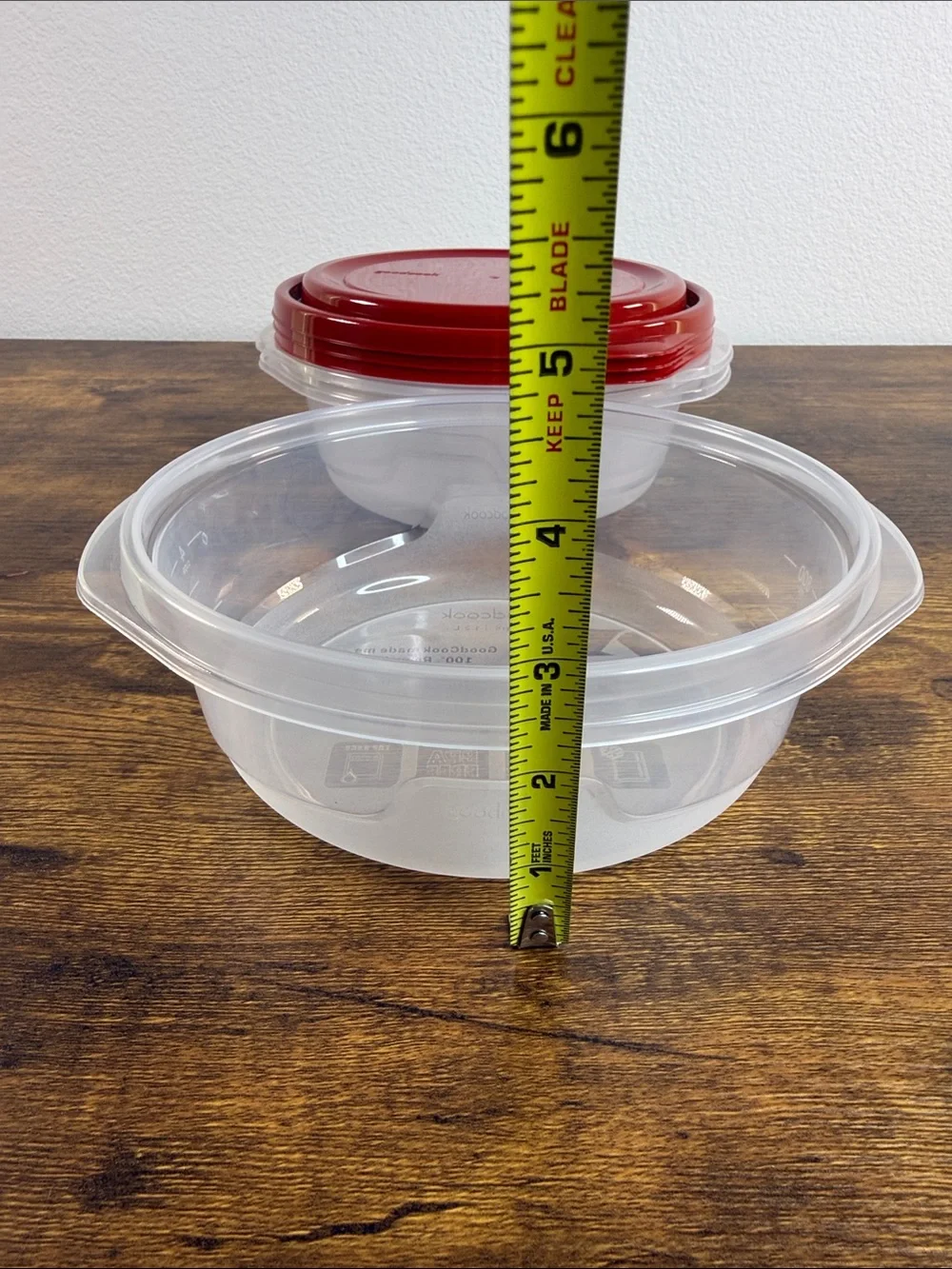 Red Medium Bowl Set with Lids - 3 Pack- 5 cups- 1.2L